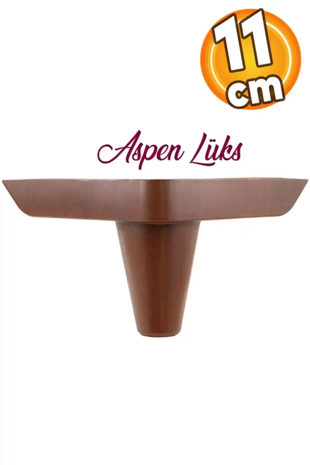 Badem10 Aspen Lüks Mobilya Yükseltici Ayağı 11 cm Kahverengi Ahşap Desenli