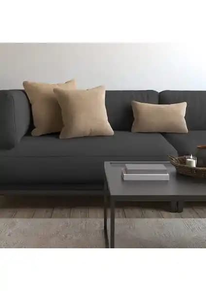 Demor Home Soft Series Kum Beji Kırlent Yastık Kılıfı ile Şık ve Konforlu Ev Dekorasyonu