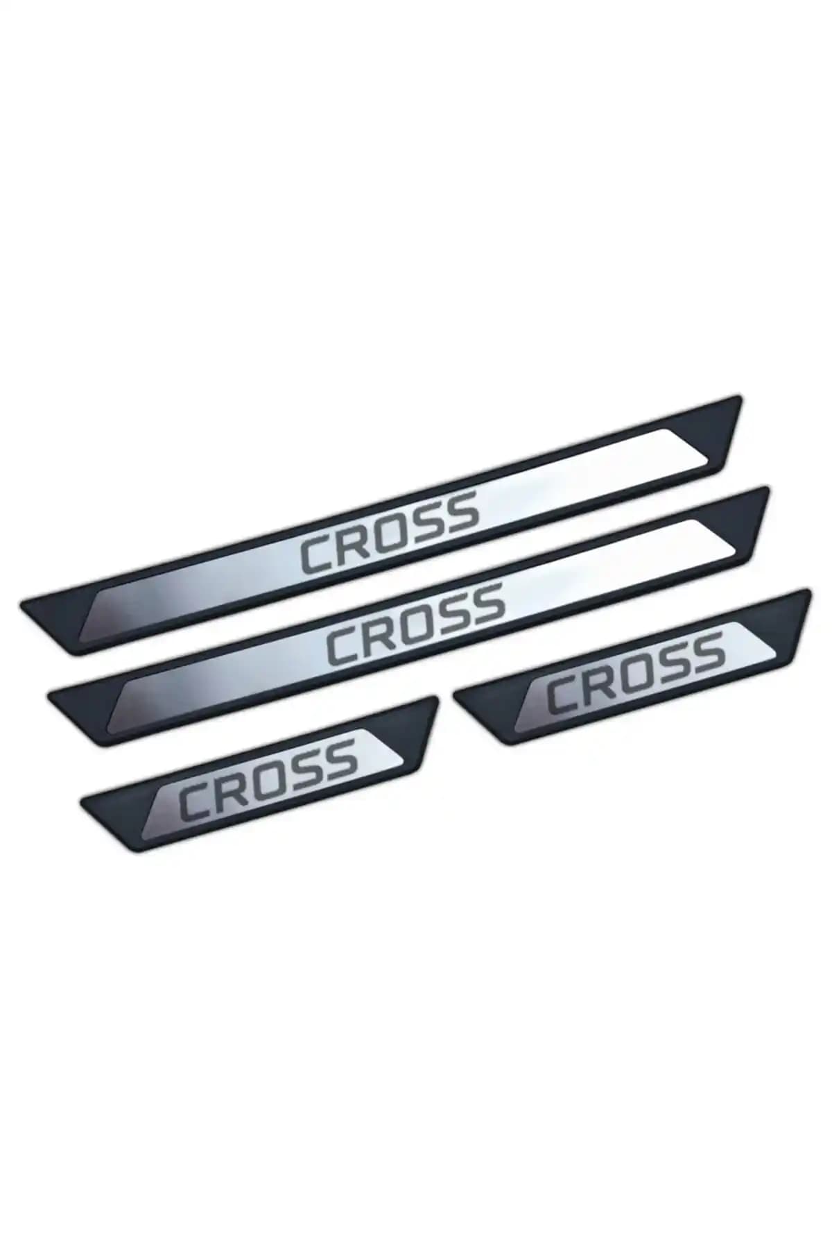 Fiat Egea Cross için Dayanıklı ve Şık Krom Kapı Eşik Koruması 4 Parça Set