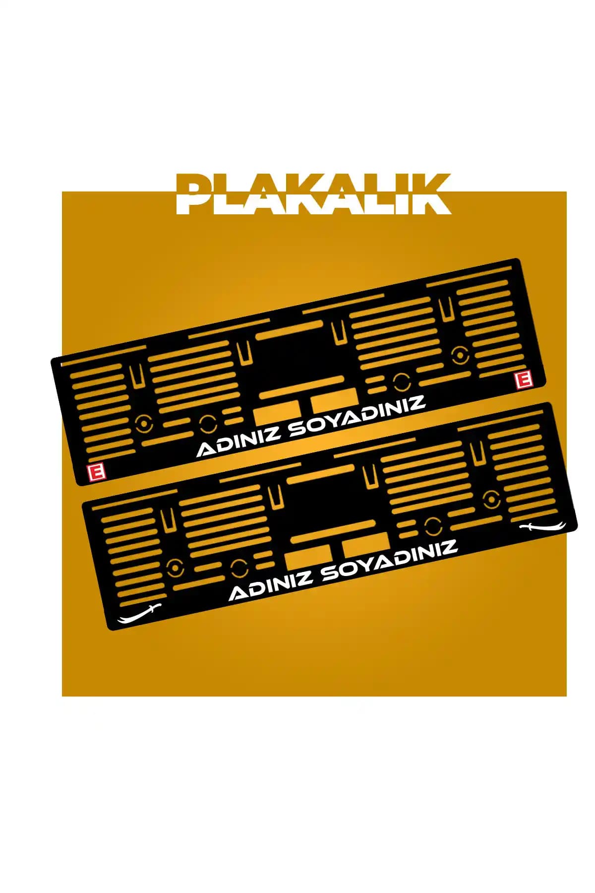Genel Markalar Kişiye Özel UV Baskılı Dayanıklı Plakalık Çiftli Set