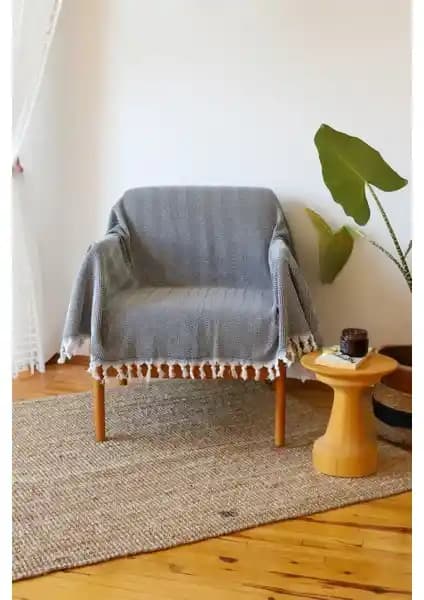 Koza Mix Berjer Tekli Koltuk Örtüsü Siyah 150x170 cm - Şık ve Dayanıklı Tasarım