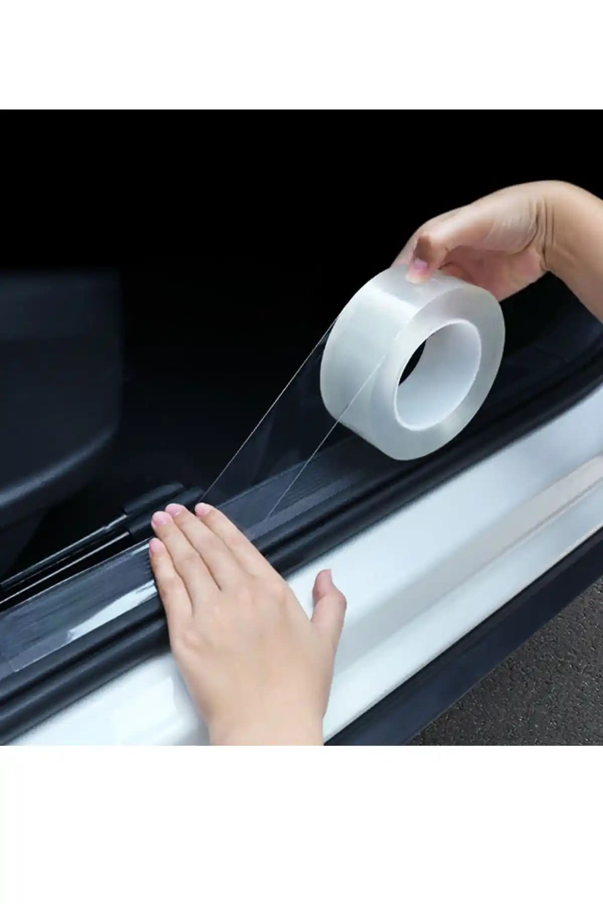 MeyZone Şeffaf Tampon Çamurluk Bagaj Kapı Eşiği Koruyucu Şerit - Evrensel Araç Koruma