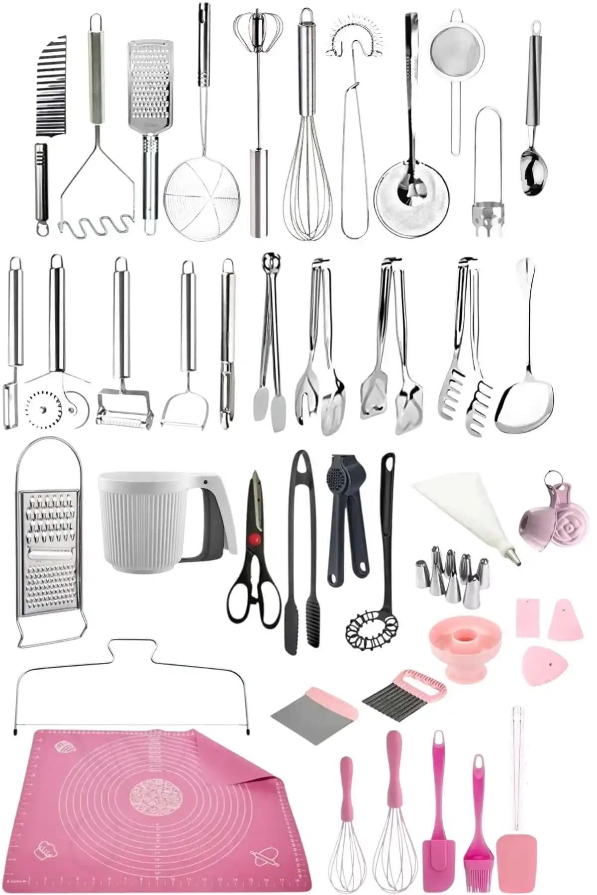 Mirilliahome 44 Parça Çeyiz Seti: Dayanıklı ve Fonksiyonel Mutfak Gereçleri