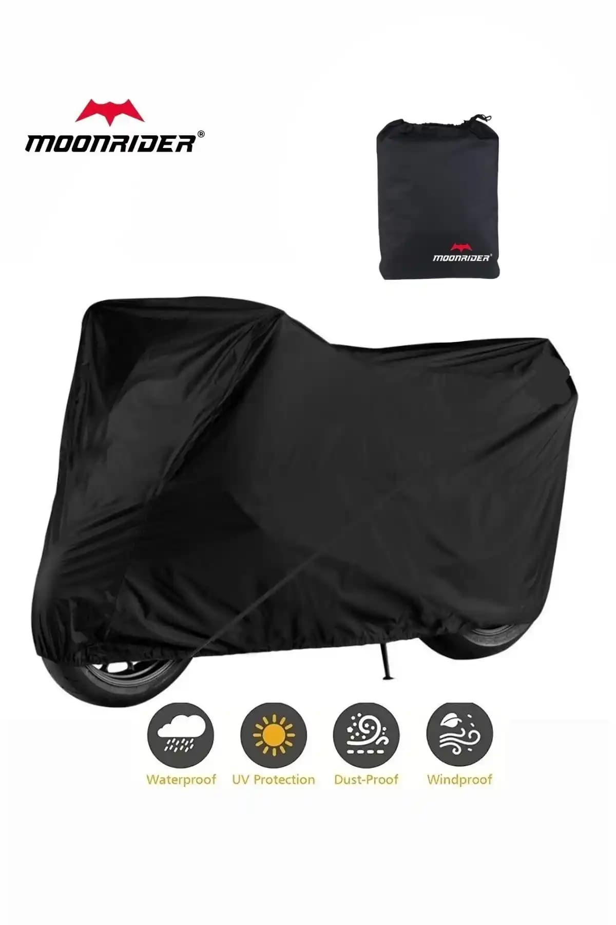 Moonrider Su Geçirmez Premium Motosiklet Brandası 450 cc Altı Motorlar İçin