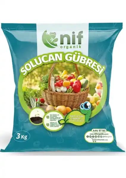 Nif Organik Solucan Gübresi 3 kg: Bitkiler İçin Doğal ve Etkili Toprak Düzenleyici