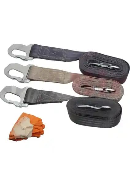 Otobir Çeki Halatı 3 Ton 5 Metre - Dayanıklı ve Eldivenli Araç Çekme Halatı