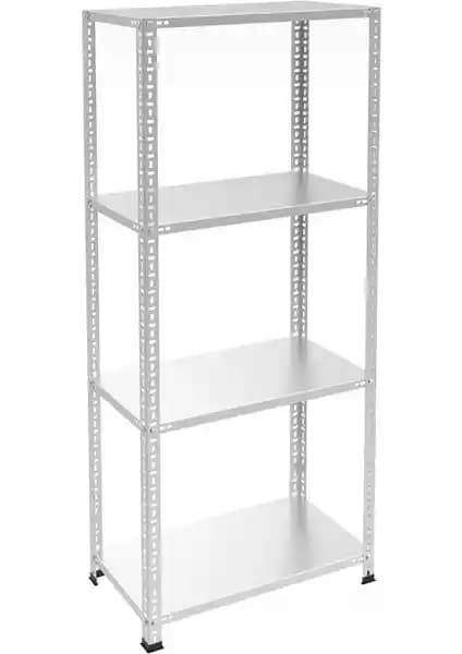 Rafburada 4 Katlı Galvaniz Çelik Raf 0.70 mm - Dayanıklı ve Fonksiyonel Depolama Çözümü