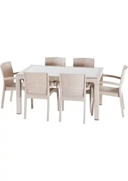 Violet Rattan 90x150 ve 80x140 Camlı Masa Takımları Karşılaştırması 1
