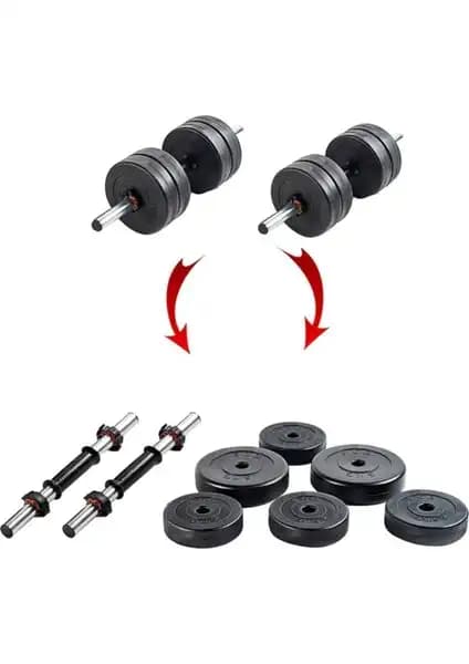 Aydın Sport 28 kg Z Bar Halter ve Ecgspor 20 KG Ağırlık Plakası Dambıl Setleri Karşılaştırması 2