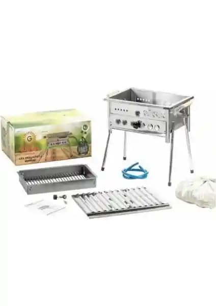 Gürsaç Tüplü Lav Taşlı 35×45cm Mangal Seti Modern ve Dayanıklı Pişirme Çözümü