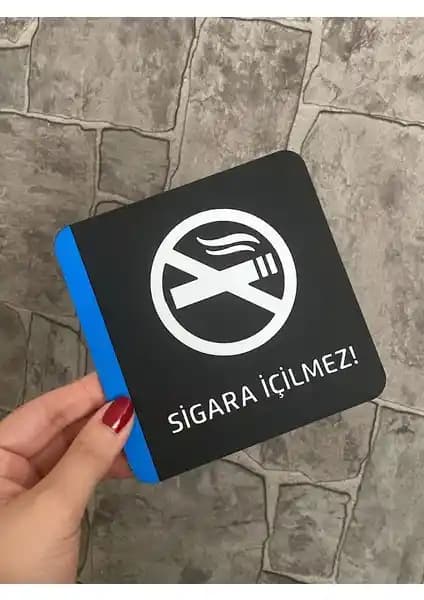 Yönline Pleksi Sigara İçilmez Uyarı Levhası Dayanıklı ve Estetik Tasarım