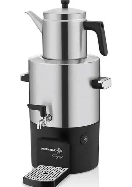 Korkmaz Çayşef InoxSatin Semaver ile Korkmaz Mia PembeGri Çay Kahve Makinesi Karşılaştırması 1
