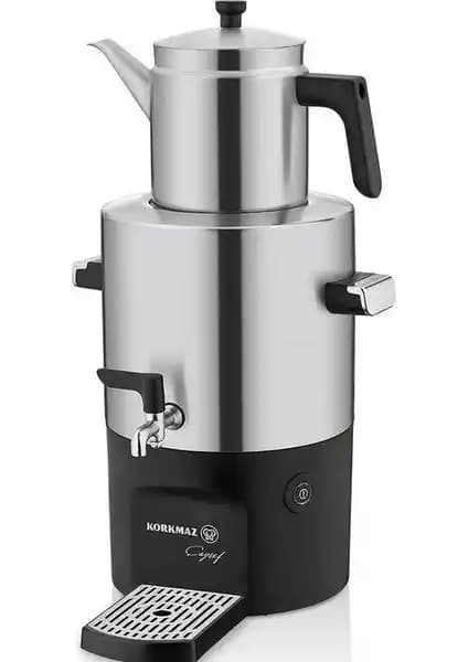 Korkmaz Çayşef InoxSatin Semaver ile Warm Wasser 40 Bardak Çelik Çay Otomatı Karşılaştırması