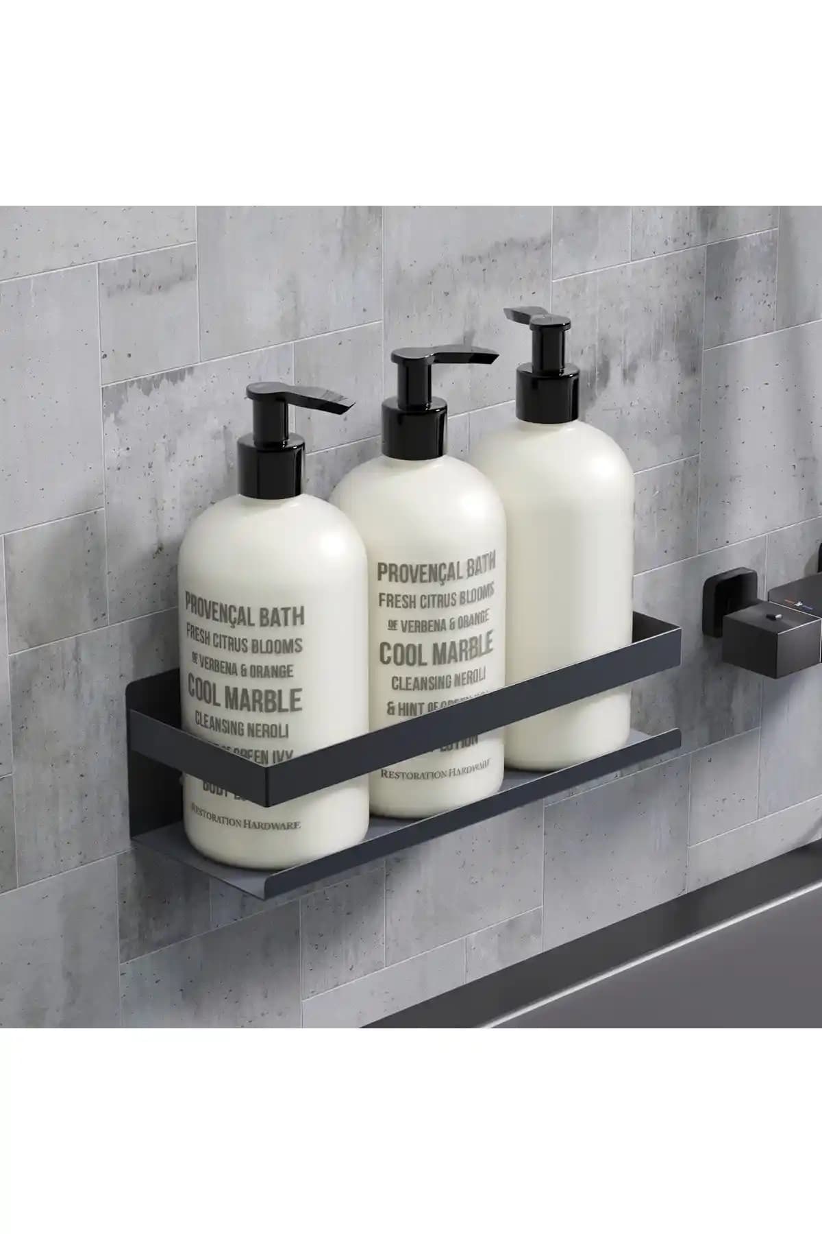 AYZ Boracay Metal Kendinden Yapışkanlı Duş Rafı Modern ve Dayanıklı Banyo Dekorasyonu İçin