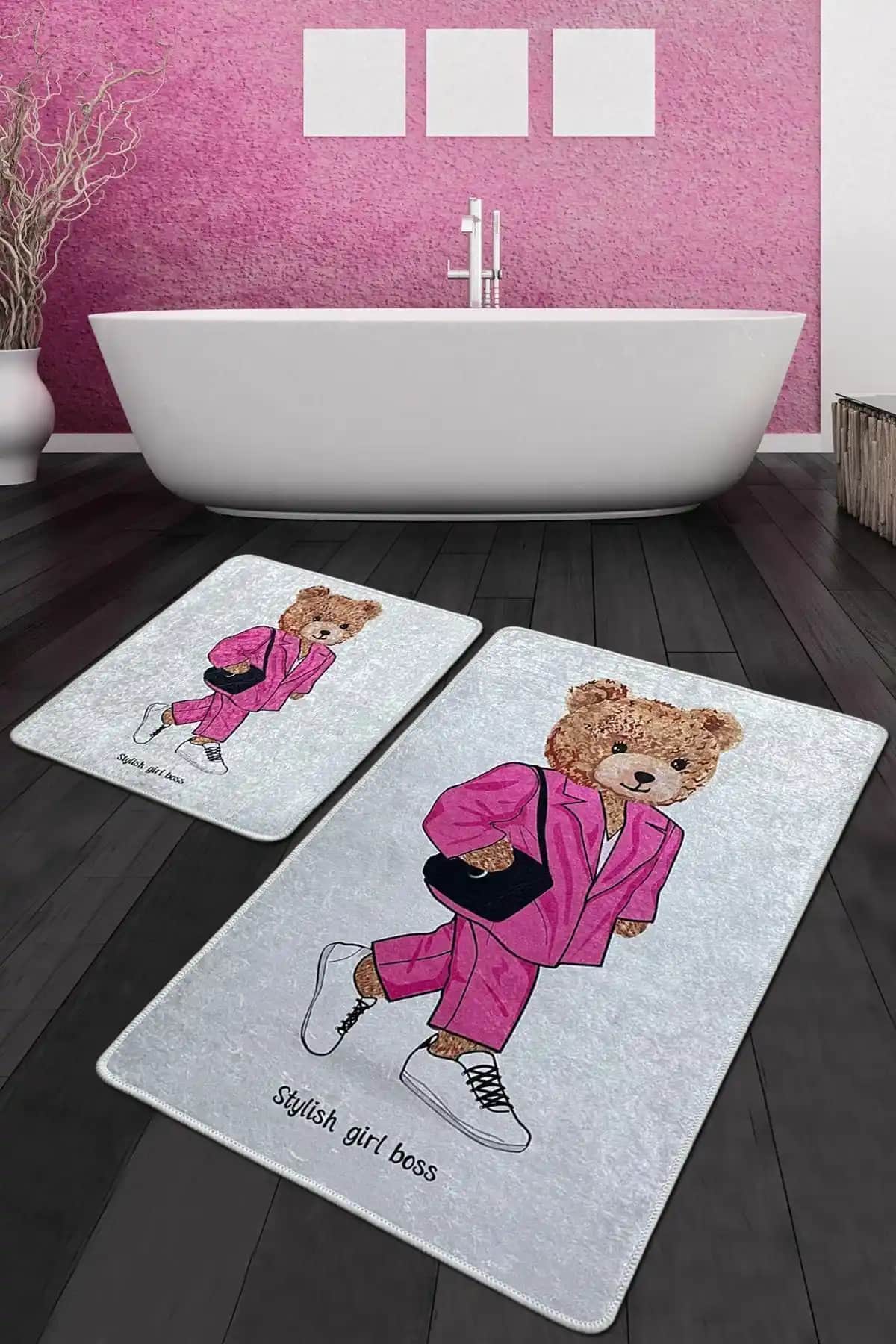 Chilai Home Boss Girl Banyo Halısı 2'li Seti ile Şıklık ve Güvenlik Bir Arada