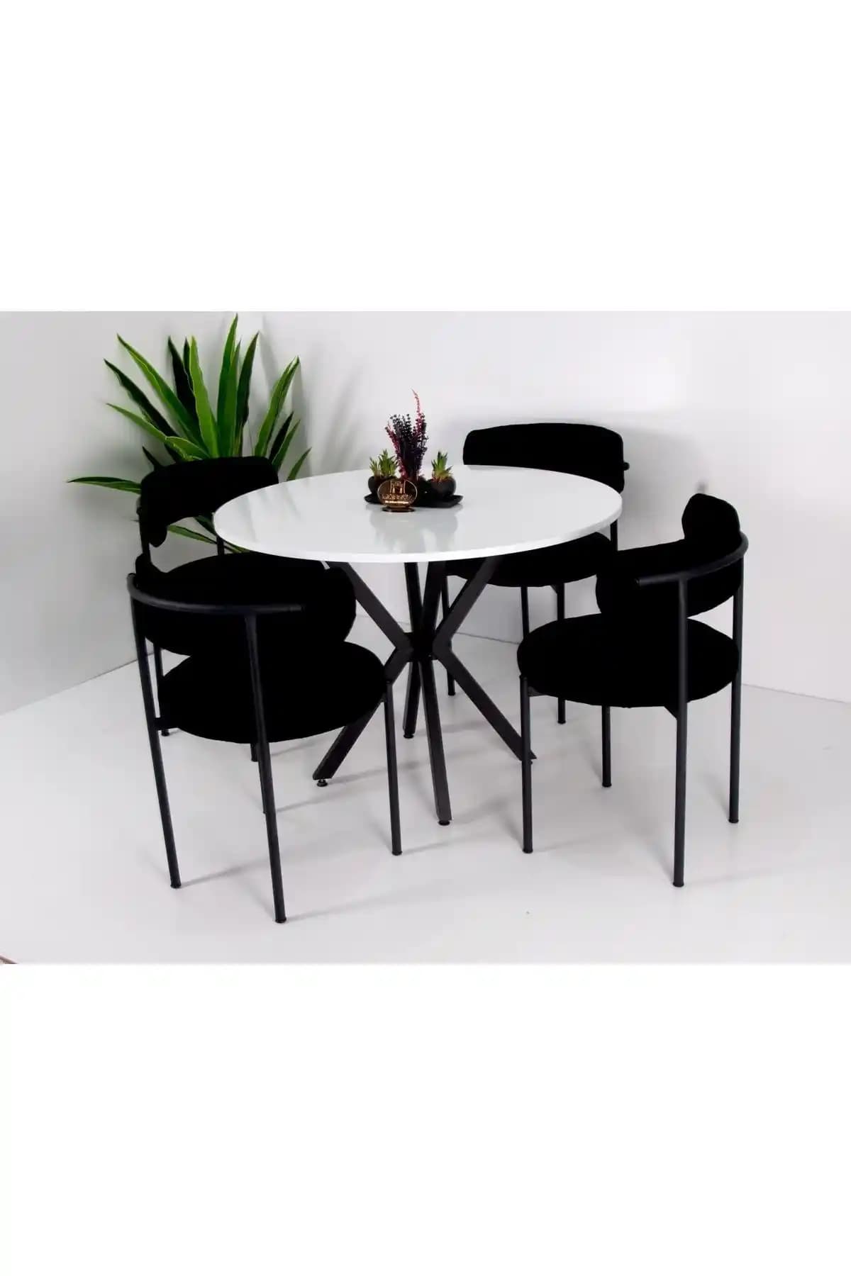 Kaktüs AVM 4'lü Teddy Mutfak Sandalyesi ve Masa Seti: Modern Tasarım ve Dayanıklılık