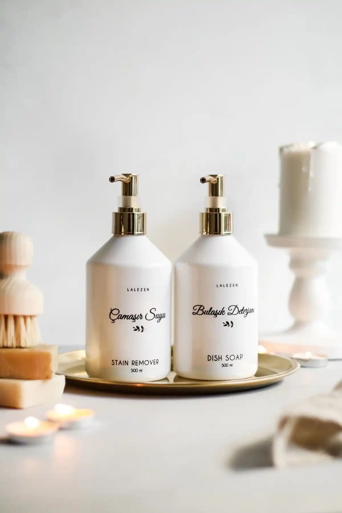 Lalezen Home Çok Yönlü Temizlik Şişesi: Estetik ve Dayanıklı 500 ml Plastik Şişe