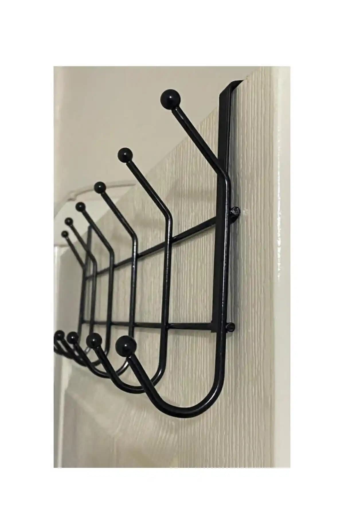 Livonelli Siyah 12 Kancalı Kapı Arkası Askı ile Fonksiyonellik ve Estetiği Bir Arada Sunar