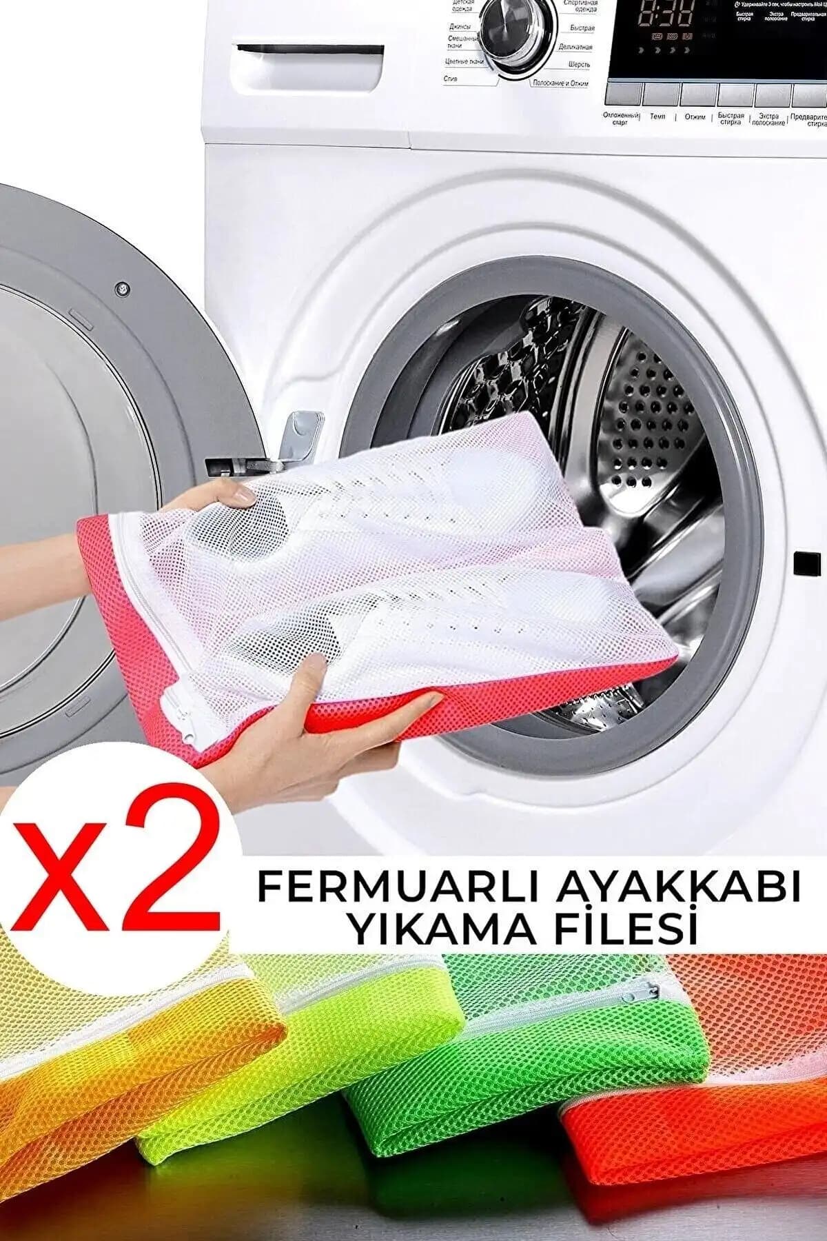 Serstil Fermuarlı Ayakkabı Yıkama Filesi 2'li Set Güvenli ve Pratik Temizlik Çözümü